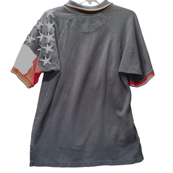 Rock Point Mens Polo Multi-Color Size Medium 100% Cotton Patriotic Pullover - Picture 2 of 12